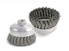 knotted cup brush single row