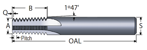 npt thread mill straight flute