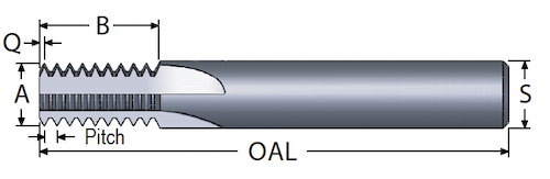 stright flute thread mill